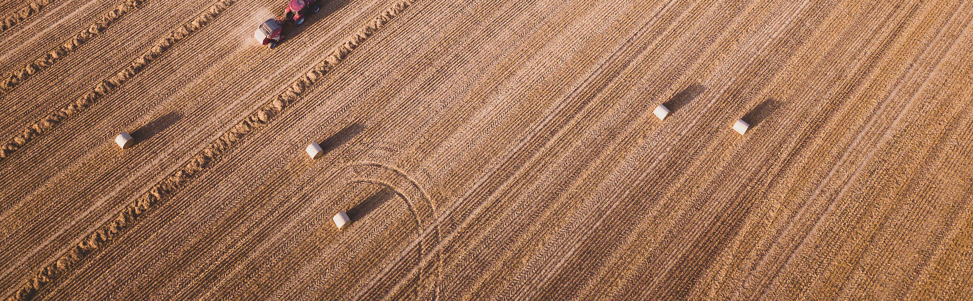 Aerial view of baling